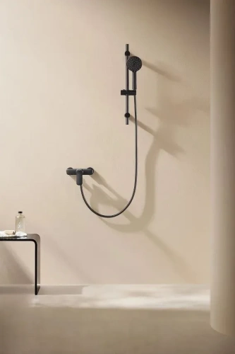 Смеситель для душа Arrow AG3503MB-TZ настенный черный с душевым гарнитуром - фото 2