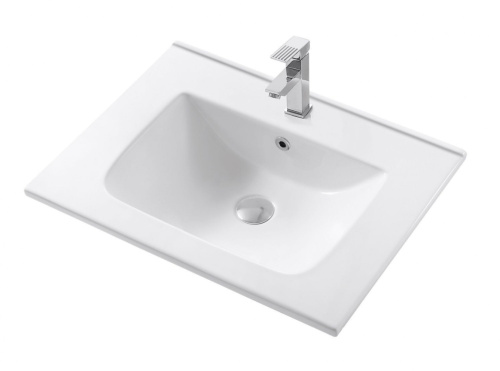 Тумба под раковину Art&Max PLATINO AM-Platino-600-2C-SO-BL-Cer 60х47х55 подвесная цвет белый глянцевый - фото 4