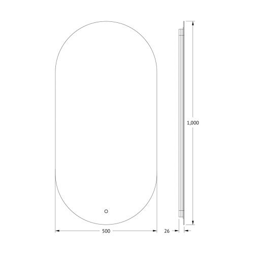 Зеркало в ванную Defesto OPTI DF 2904S 50х100 - фото 2