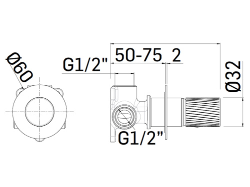 Смеситель для душа Mamoli Tuttodunpezzo 37300000002A встраиваемый в стену сталь - фото 2