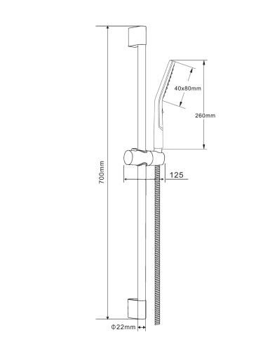 Душевой гарнитур Orange O-Shower OS810cr настенный  хром - фото 5
