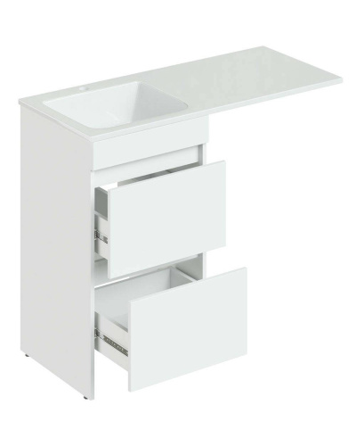 Тумба с раковиной Orange Sistema ST-110TUW+RAL 110х48х91 цвет белый - фото 3