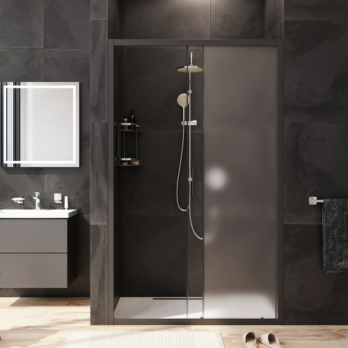 Душевая дверь Am.Pm Gem W90G-120-1-195BM 120х195 стекло прозрачное профиль черный - фото 4