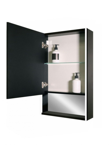 Зеркало-шкаф Art&Max Foggia AM-Fog-600-800-1D-L-DS-F-Nero 60х14х80 подвесной цвет черный - фото 4