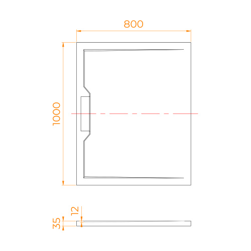 Душевой поддон RGW STE 52342810-15 100х80 искусственный камень белый мрамор без ножек - фото 4