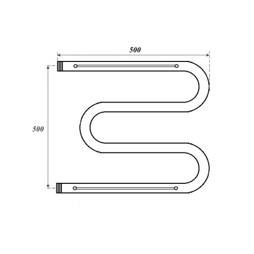 Полотенцесушитель Point М-образный PN38555P 50х53 водяной хром - фото 2
