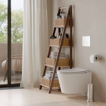 Комплект унитаз с инталляцией и клавишей смыва Iberica Blanca BURGOS ALTO IB001.BRA.234.8132