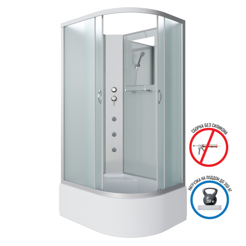 Душевая кабина Niagara Classic 23101424LBKG 120х80 асимметричная без крыши ориентация левая - фото 2