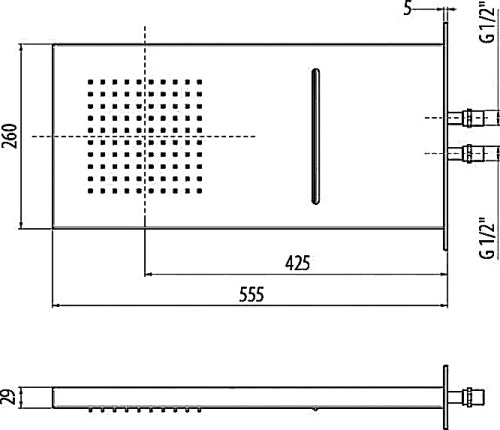 Верхний душ Gattoni Programma doccia 9945/PDCO хром - фото 3
