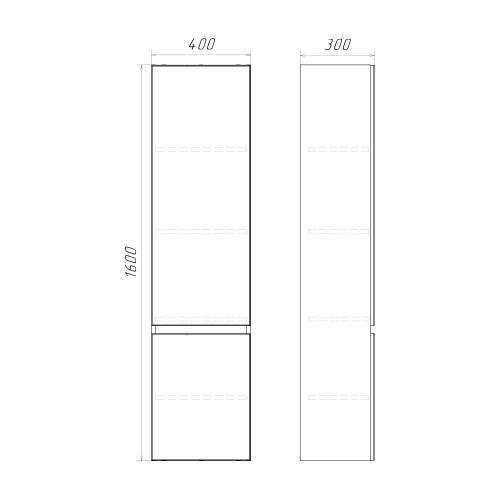 Шкаф-пенал Comforty 00-00017837CF 40х30х160 - фото 2