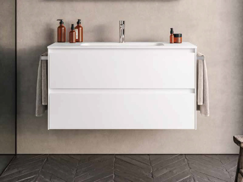 Тумба под раковину Berloni Bagno WAKBS2CKDIC 111 100х46х55 подвесная цвет белый