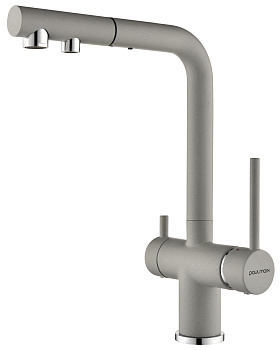 Смеситель для кухни Paulmark SERPENTINE Se213222-GRS на раковину серый дым