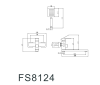 Смеситель для ванны и душа Fmark FS8124 настенный сатин