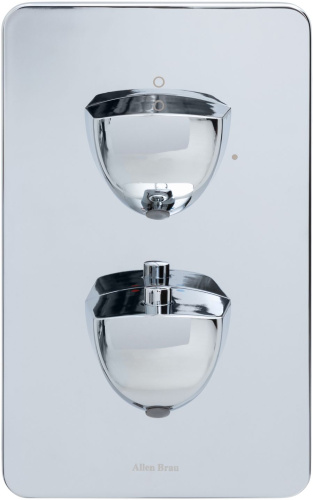 Смеситель для ванны с душем Allen Brau Infinity 5.21116-00 встраиваемый в стену хром с термостатом - фото 3