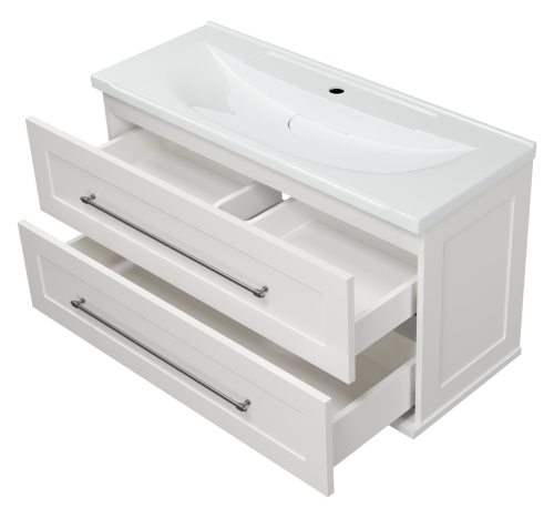 Тумба под раковину Misty Марта П-Мрт09100-011Пр 99х41х52 подвесная - фото 4