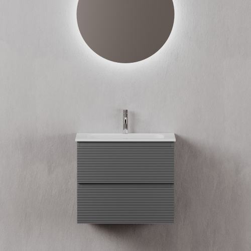 Тумба под раковину Sancos FOLK FL60GS 59х45х50 подвесная цвет серый - фото 4