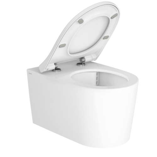 Чаша унитаза подвесная Vitra Nest 7870B403-0075 цвет белый без сиденья безободковая смыв торнадо - фото 2