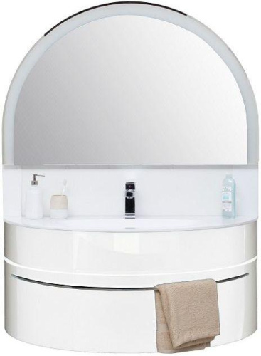 Тумба с раковиной De Aqua Эскалада 186751 115х51х50 подвесная цвет белый - фото 3