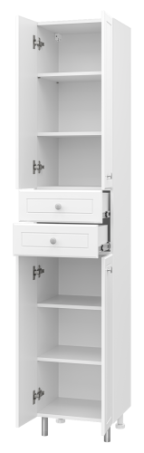 Шкаф-пенал Misty Пеналы Э-05040-011Нж 40х34х190 напольный цвет белый - фото 4