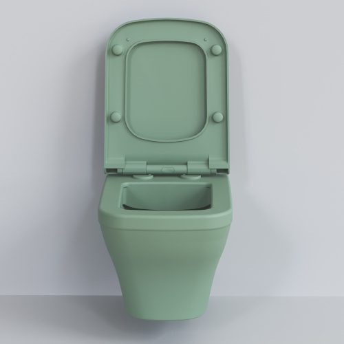 Унитаз подвесной Ambassador Benefit 203T21001R-202T21001S мятный матовый с сиденьем - фото 3