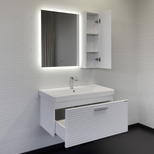 Тумба с раковиной Comforty Танжер 00-00019566CF 91х47х46 подвесная цвет белый - фото 4