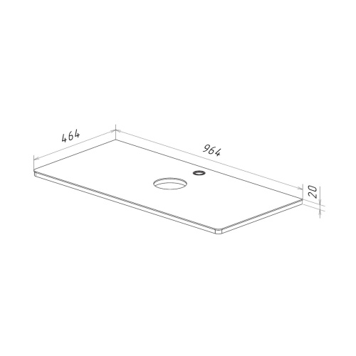 Столешница LeMark Miano LM06M100S 96х46 накладная - фото 3