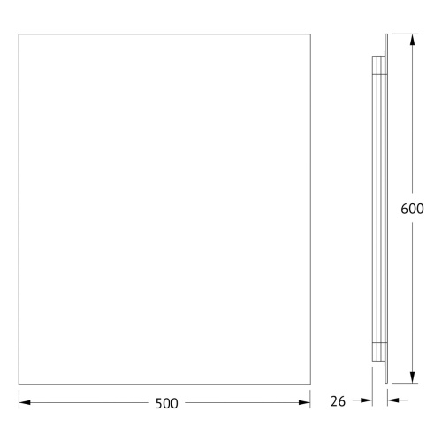 Зеркало в ванную Defesto GLOW DF 2513 50х60 - фото 2