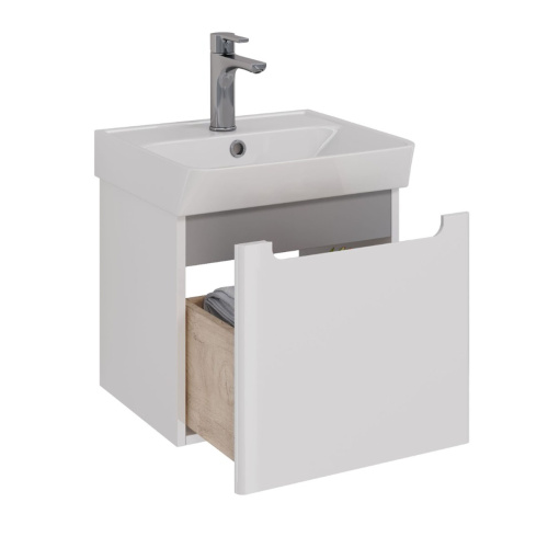 Тумба под раковину LeMark Buno mini LM05BM45T 43х35х39 подвесная цвет белый/серый - фото 2