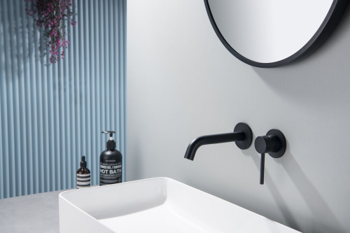 Смеситель Timo Saona 2372/03SM встраиваемый в стену черный матовый - фото 2