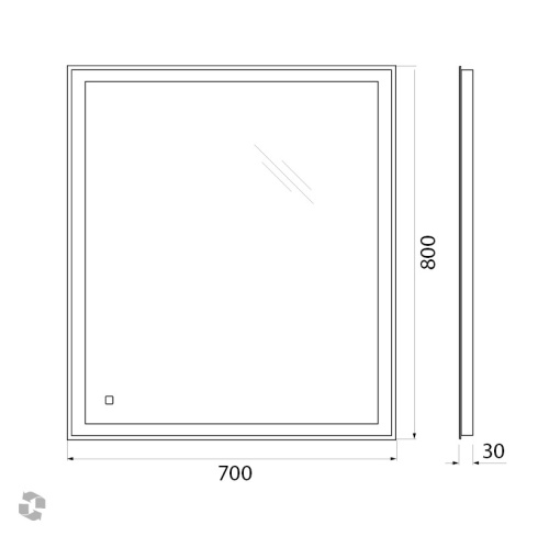 Зеркало в ванную BelBagno SPC-GRT-700-800-LED-TCH 70х80 - фото 5