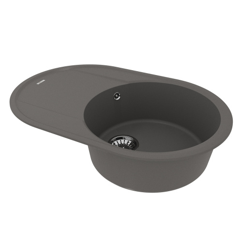 Кухонная мойка LeMark Lacha 760 9910059 76х50 цвет серый поверхность матовая - фото 2