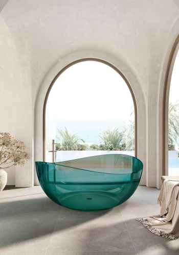 Ванна полиэфирная смола Abber Kristall AT9705Aquamarin 150х150 отдельностоящая круглая - фото 2