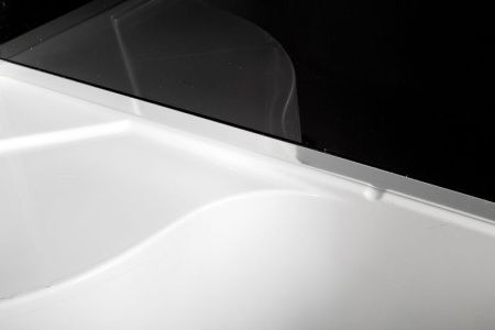 Душевая кабина AvaCan B10SBLACK 100х100 четверть круга с крышей ориентация универсальная