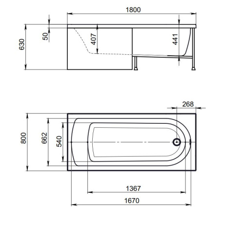 Ванна акриловая гидромассажная Timo MIKA MIKA1880-KT18-SPV1505-T-CM-FP18S 180х80 пристенная прямоугольная с каркасом - фото 2