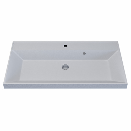 Раковина из искусственного камня Uperwood Classic Quartz 291030009 90х45 полувстраиваемая цвет белый - фото 3