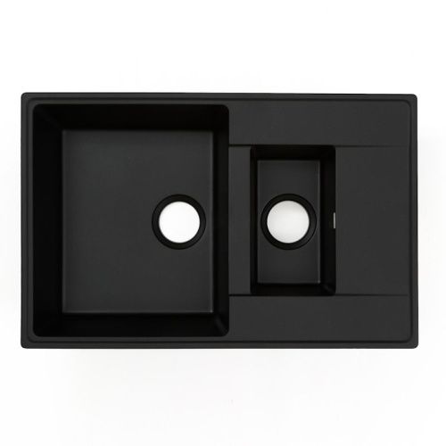 Кухонная мойка Grandex Aqua 600115 78х50 цвет черный металлик поверхность матовая - фото 4