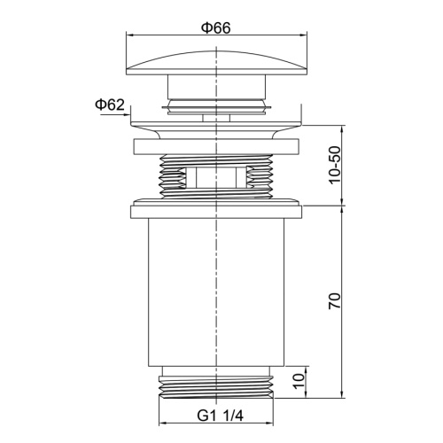 Донный клапан Timo 8011/00 - фото 2