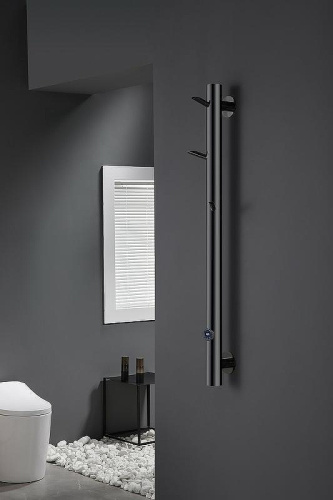 Полотенцесушитель Boheme OAK 724-SGM подвесной электрический графит глянцевый - фото 2