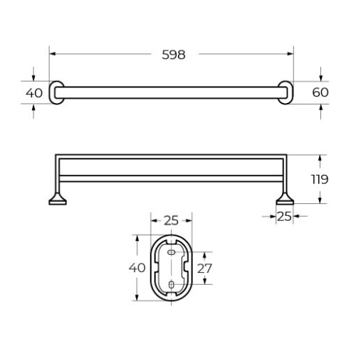 Полотенцедержатель Art&Max OVALE AM-E-4048B - фото 2