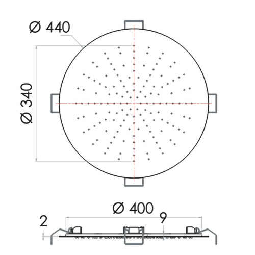 Верхний душ Remer 357EFM44DO золото глянцевое - фото 2
