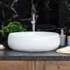 Раковина из сантехнического фарфора Melana 320317-805 50х40 накладная цвет белый без отверстий под смеситель