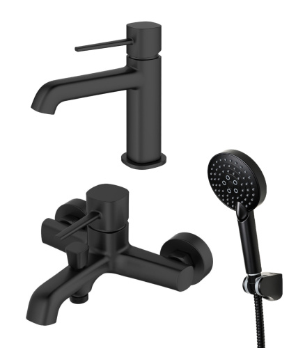 Душевой набор Orange Karl M05-311b настенный  черный - фото 2