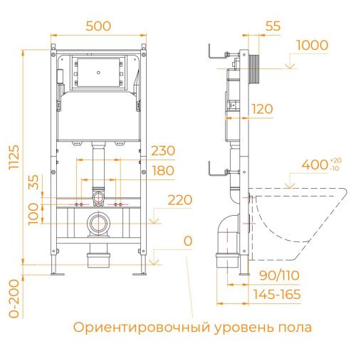 Унитаз подвесной RGW 68420460-01 белый с сиденьем микролифт безободковый каскадный смыв - фото 2