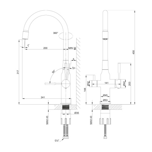 Смеситель для кухни LeMark Expert LM5083S-White на мойку сталь/белый - фото 2