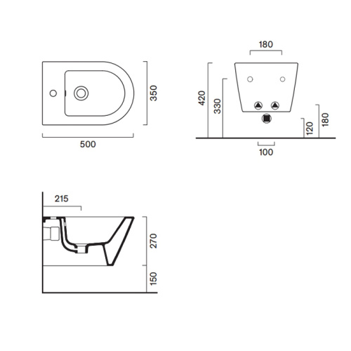 Биде Catalano Zero 118501001 подвесное - фото 2