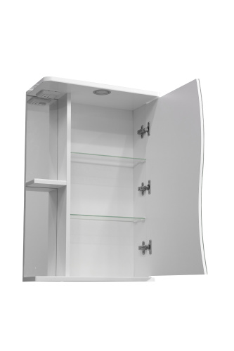 Зеркало-шкаф Stella Polar Волна SP-00000032 50х24х70 подвесной цвет белый - фото 4