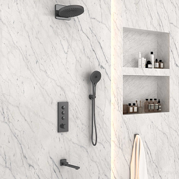 Душевая система Vincea VSFW-433TI1GM встраиваемая в стену с термостатом