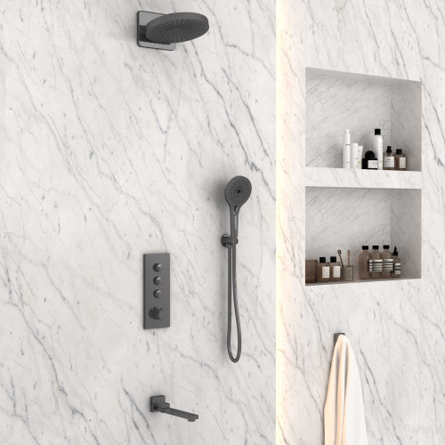 Душевая система Vincea VSFW-433TI1GM встраиваемая в стену с термостатом