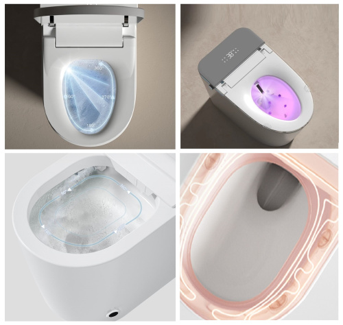 Унитаз приставной Cerutti SPA CT10617 белый с сиденьем микролифт безободковый смыв торнадо - фото 5