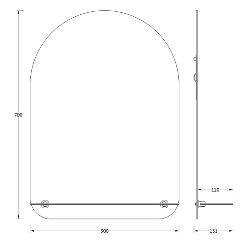 Зеркало в ванную Evoform Optima BY 0510 50х70 цвет хром - фото 2